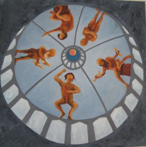 Drieluik midden, olieverf 70 x 70 cm