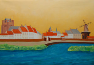 Wijk bij Duurstede (olieverf 100×70 cm)