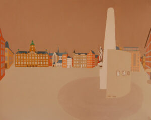 Amsterdam: Dam (olieverf, 100x80cm)