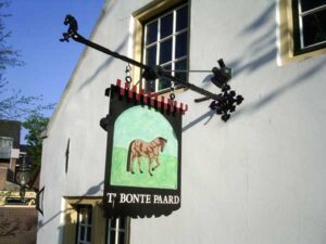 Uithangbord "t’ Bonte Paard" Laren - acryl