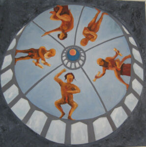 Drieluik midden, olieverf 70 x 70 cm