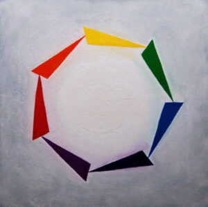Wimpels 3b (olieverf, 60x60cm)
