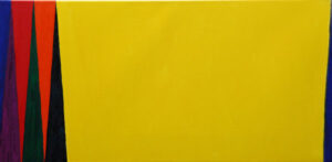 Wimpels: geel (olieverf, 60x30cm)