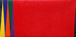 Wimpels: rood (olieverf, 60x30cm)