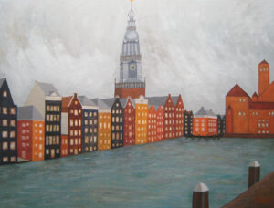 Amsterdam: Damrak (100x80cm)