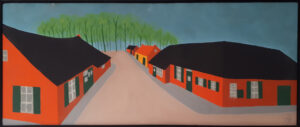 Kerklaan (olieverf, 62x26cm)