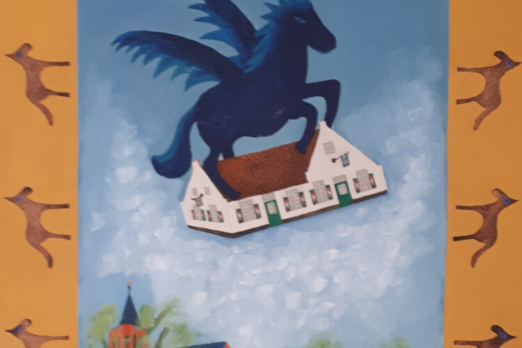 Ontvoering van t' Bonte Paard (olieverf, 100x70cm)
